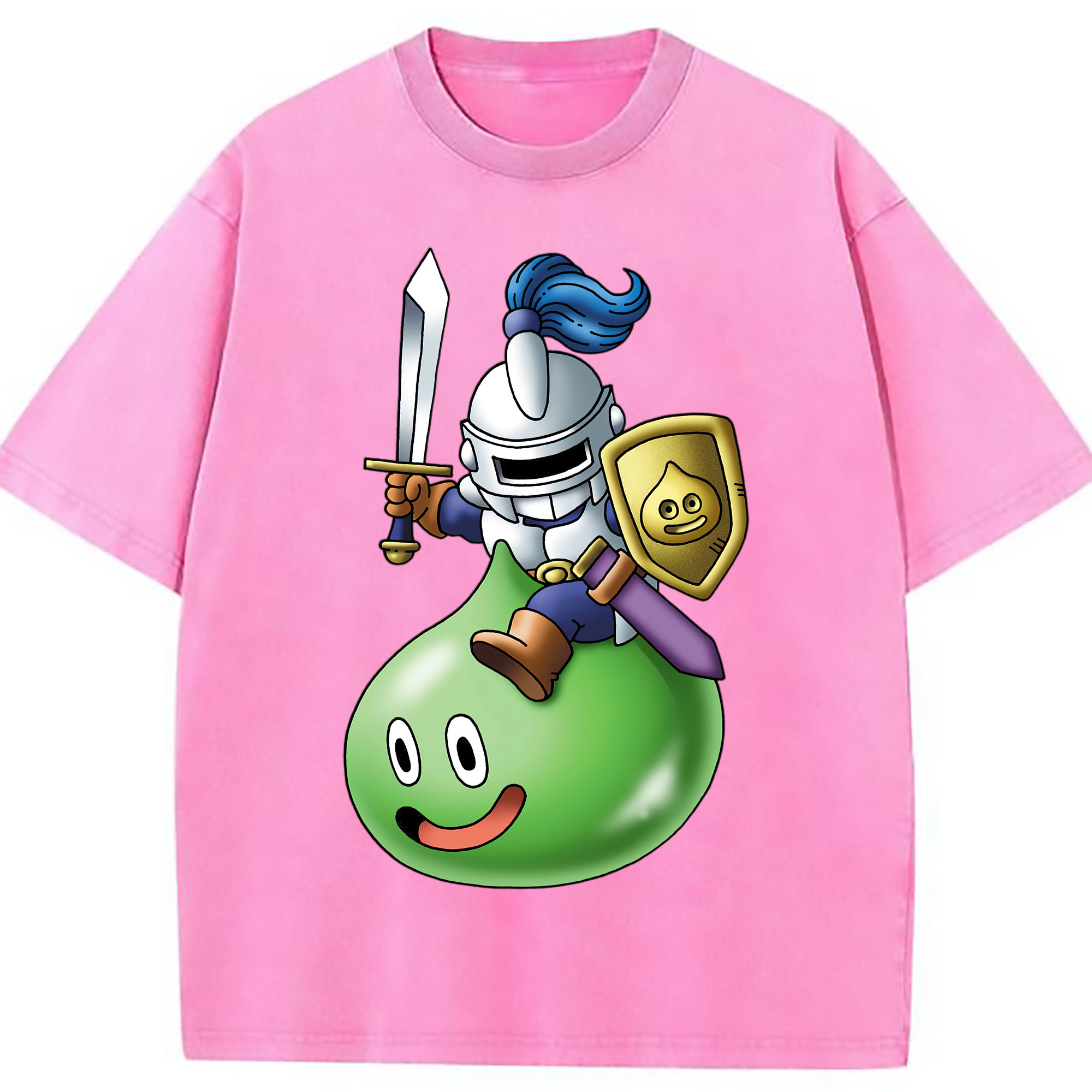 （画像用） ドラゴンクエスト Doragon Kuesuto Dragon Quest 綿100% ヴィンテージ風 半袖Tシャツ（フロントプリント）
